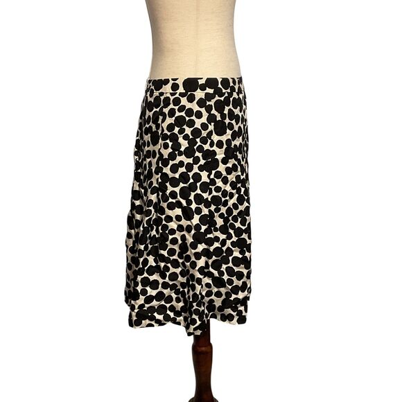 Banana Republic Silk Polka Dot Skirt Sz 6 - Picture 4 of 9